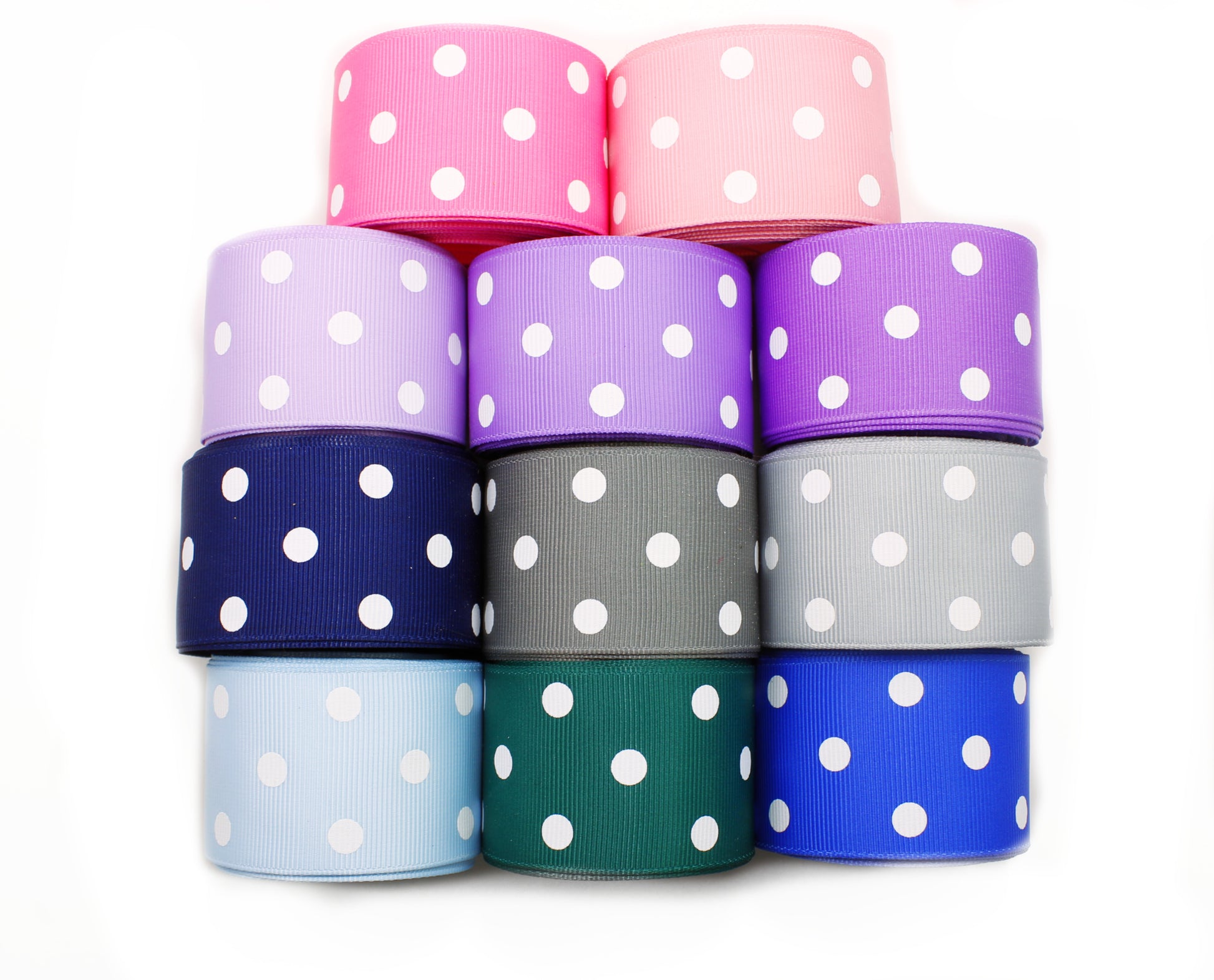 Grosgrain Ribbon Jumbo Dots Light Blue with Royal Dots ( Width: 1-1/2 inch   Length: 25 Yards ) - BBCrafts - Wholesale Ribbon, Tulle Fabrics, Wedding  Supplies, Tablecloths & Floral Mesh at Best Prices
