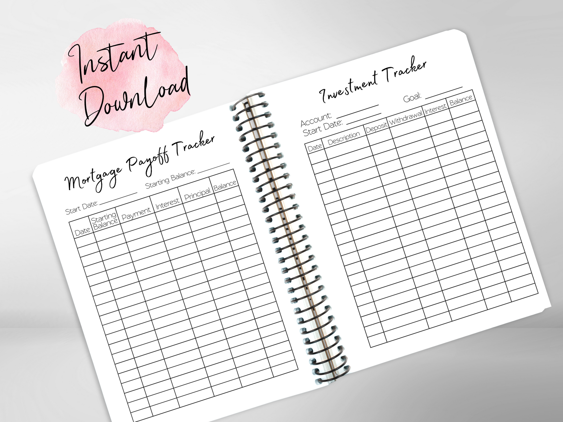 Budget Planner- Printable Insert (A5) & Digital Download – Free Download |  One Page Layout